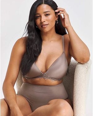 Figleaves Smoothing Non Wired Padded Bra - Brown