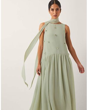 Monsoon Elodie Embellished Maxi Dress - Green