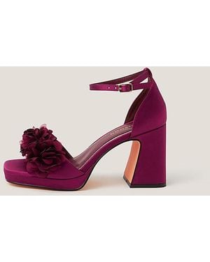 Monsoon Mindy Floral Platform Sandals - Pink