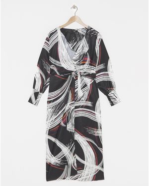 Joanna Hope Jacquard Wrap Dress - Multicolour