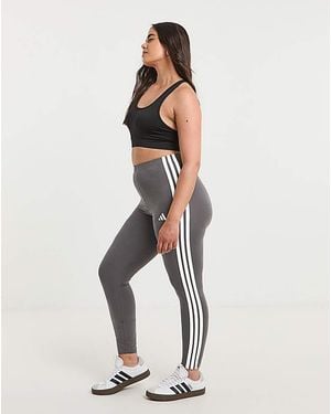 adidas 3 Stripe Leggings - White