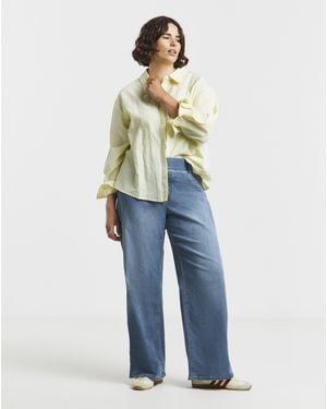 Simply Be Wide Leg Pull On Jegging - Blue