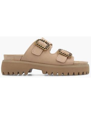 Daniel Footwear Daniel Annes Suede Chunky Mules - Natural
