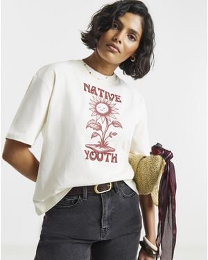 Native Youth Ny Printed Tee - White