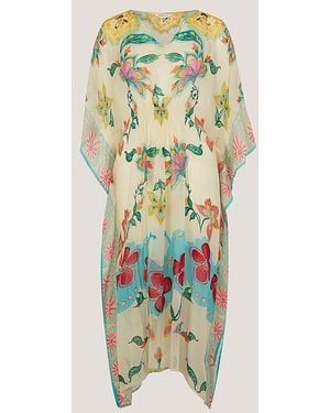 Monsoon Gloria Floral Print Kaftan - Multicolour