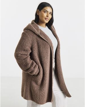 Pretty Secrets Supersoft Borg Cardigan - Brown