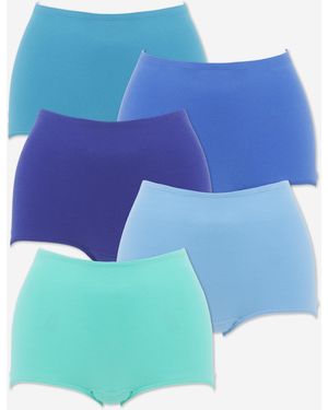 Pretty Secrets 5 Pack Comfort Shorts - Blue