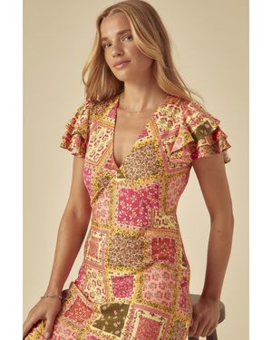 Nobody's Child Layla Midi Dress - Orange
