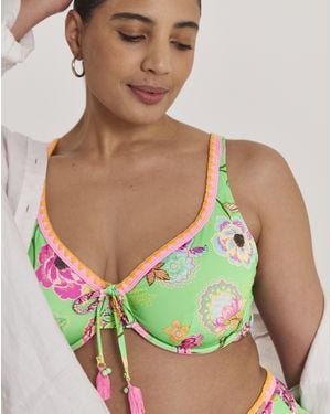 Figleaves Underwired Bikini Top - Green