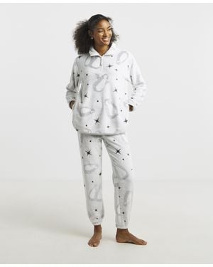 Pretty Secrets 1/4 Zip Fleece Twosie - Grey