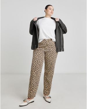 Simply Be Barrel Leg Jeans - Natural