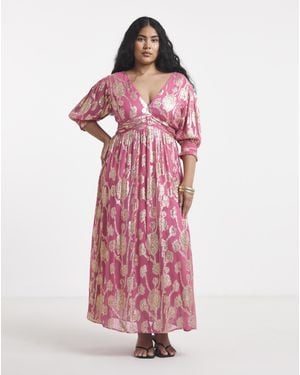 Simply Be And Wrap Midi Dress - Pink