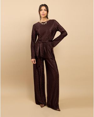 Little Mistress Lm Plisse Top - Natural