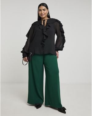 Joanna Hope Wide Leg Trousers - Green