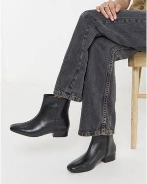 JD Williams Leather Ankle Boots E Fit - Grey