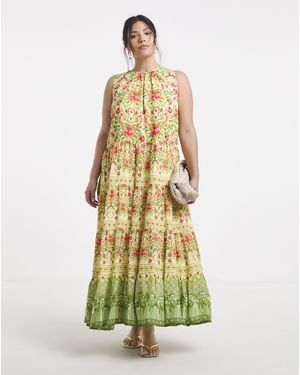 Joanna Hope Printed Tiered Dress - White