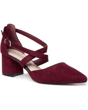 Paradox London Ffion Wide Fit Court Shoe - Purple