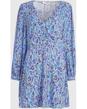 Tommy Hilfiger Floral Mini Dress - Blue