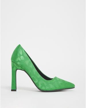 Simply Be Pointy Toe Heeled Shoes Ex Wide - Green