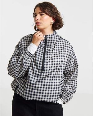 Simply Be Quarter Zip Windbreake - Grey