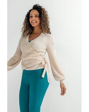 Pour Moi The Cosy Knit Wrap Cardigan - Blue