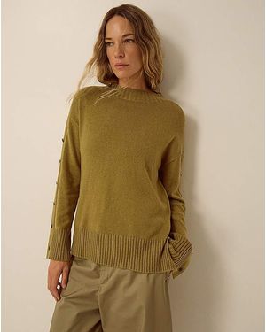 Monsoon Bree Button Knit Jumper - Green