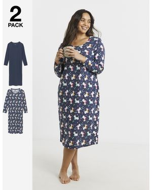 Pretty Secrets Christmas Value Nighties - Blue