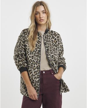 Simply Be Soft Zip Bomber Jacket - Grey