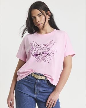 Twisted Wunder Graphic T-Shirt - Pink
