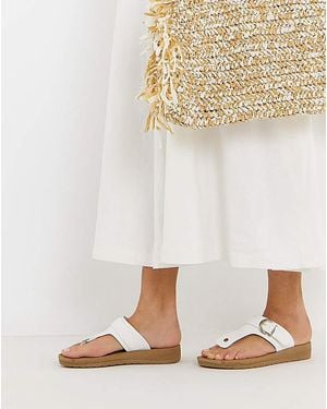 Simply Be Toe Post Comfort Sandal Wide - Natural