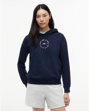 Tommy Hilfiger Logo Hoodie - Blue