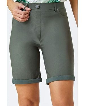 Roman Roman Turn Up Stretch Shorts - Green