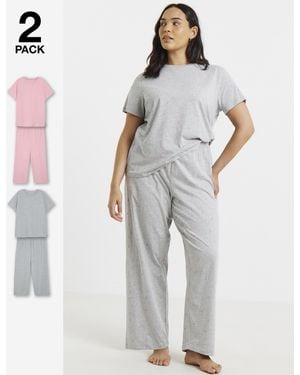 Pretty Secrets Back To Basics 2 Pack Pyjamas - White