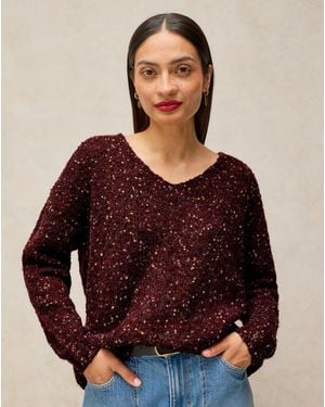 White Stuff Text Jumper - Red