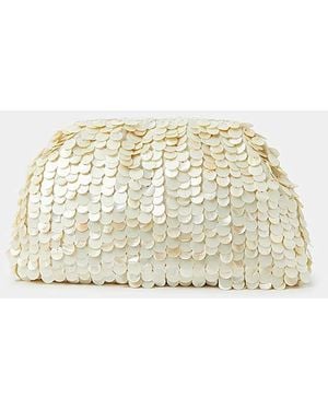Accessorize Pearl Clutch Bag - Natural