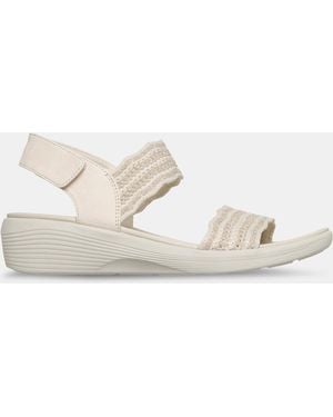 Skechers Arya Glitter Standard Sandals - Natural