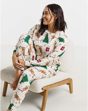 Pretty Secrets Cat Soft Knit Lounge Set - Natural