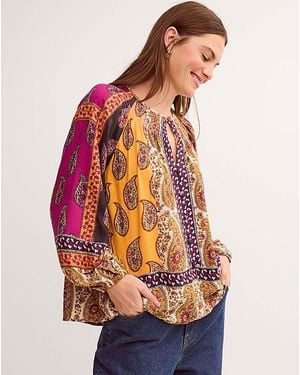 Monsoon Magdalena Paisley Print Blouse - Orange