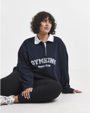 Gym King Synergy Rugby Shirt - Blue