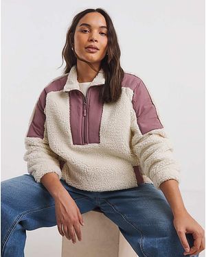 Snowdonia Contrast Funnel Fleece - Grey