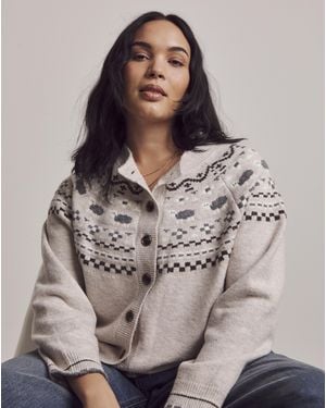 Julipa Fairisle Knitted Cardigan - Blue