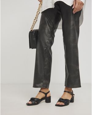 JD Williams Volume Twist Block Heel Sandal Eee Fit - Black