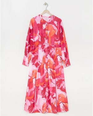 Joanna Hope Tie Waist Shirt Dress - Red