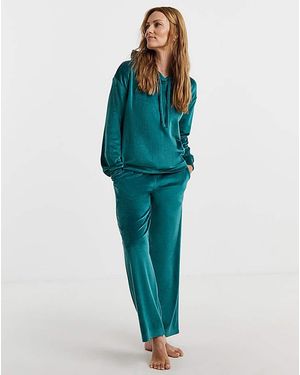 JD Williams Velour Hooded Lounge Set - Green