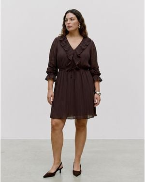 Vero Moda Frill Dress - Brown