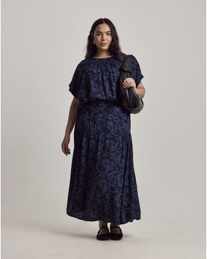 Julipa Printed Maxi Skirt - Blue