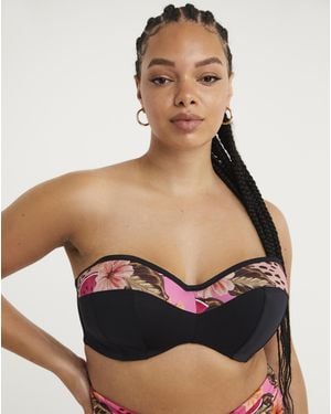 Elomi Cabana Nights Bandeau Bikini Top - Black