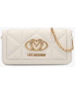 Love Moschino Mini Heart Logo Cross-Body - Natural