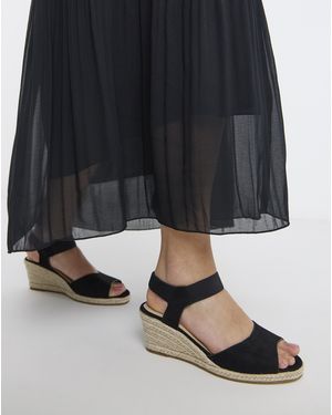 JD Williams Two Part Espadrille Wedge Ex Wide - Blue