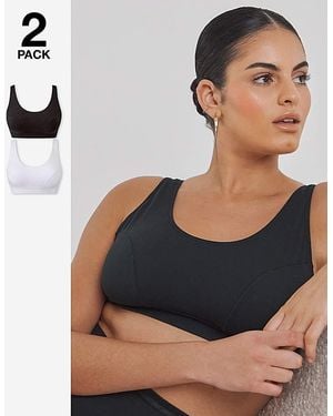 Slimma 2 Pk Comfort Tops A-D - Black